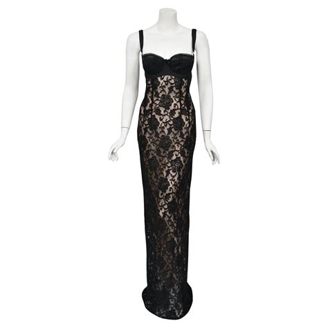 dolce gabbana slip black hourglass dress